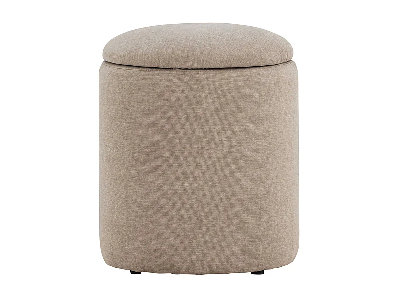 Pouf Coffre en Tissu "Limpen" 40cm Beige
