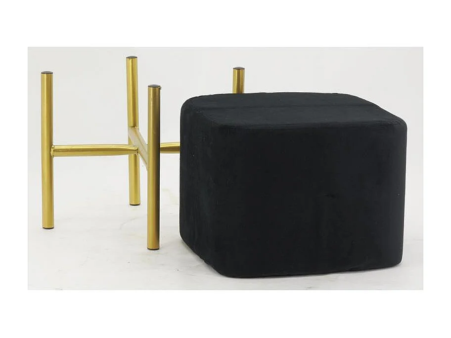 Tabouret carré pied doré Gatsby