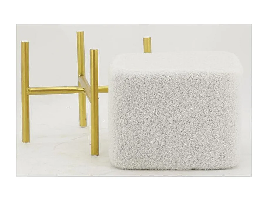 Tabouret carré pied doré Gatsby