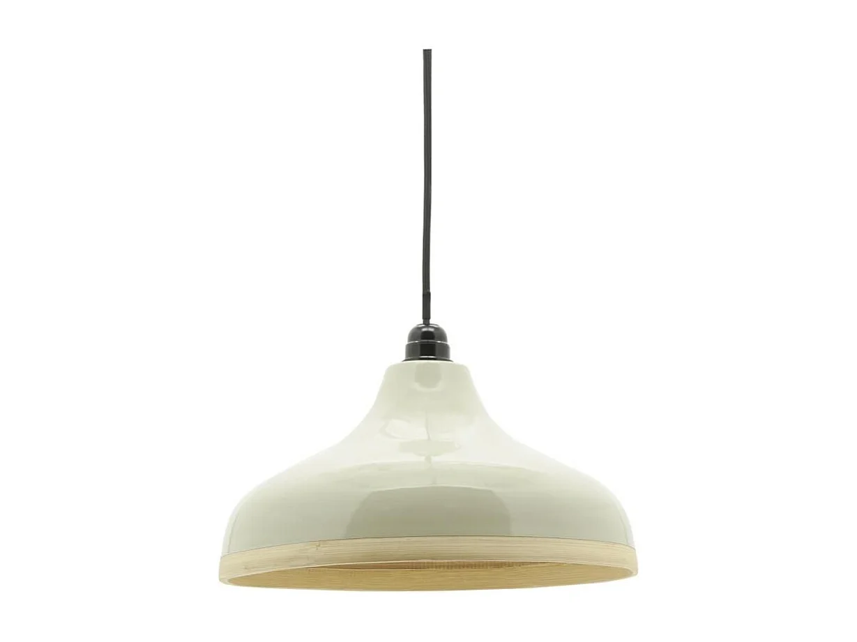 Abat-jour luminaire en bambou laqué