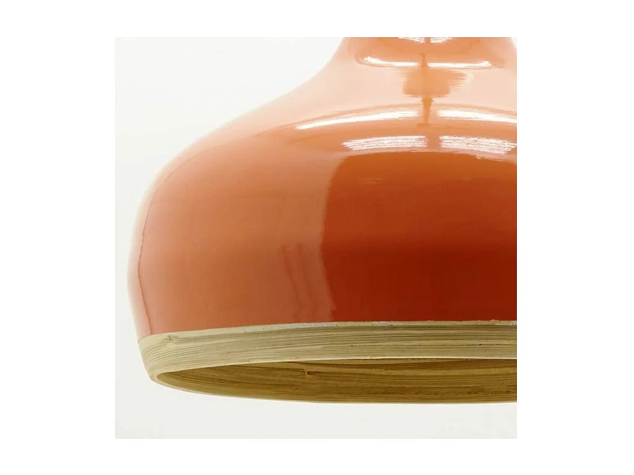 Abat-jour luminaire en bambou laqué