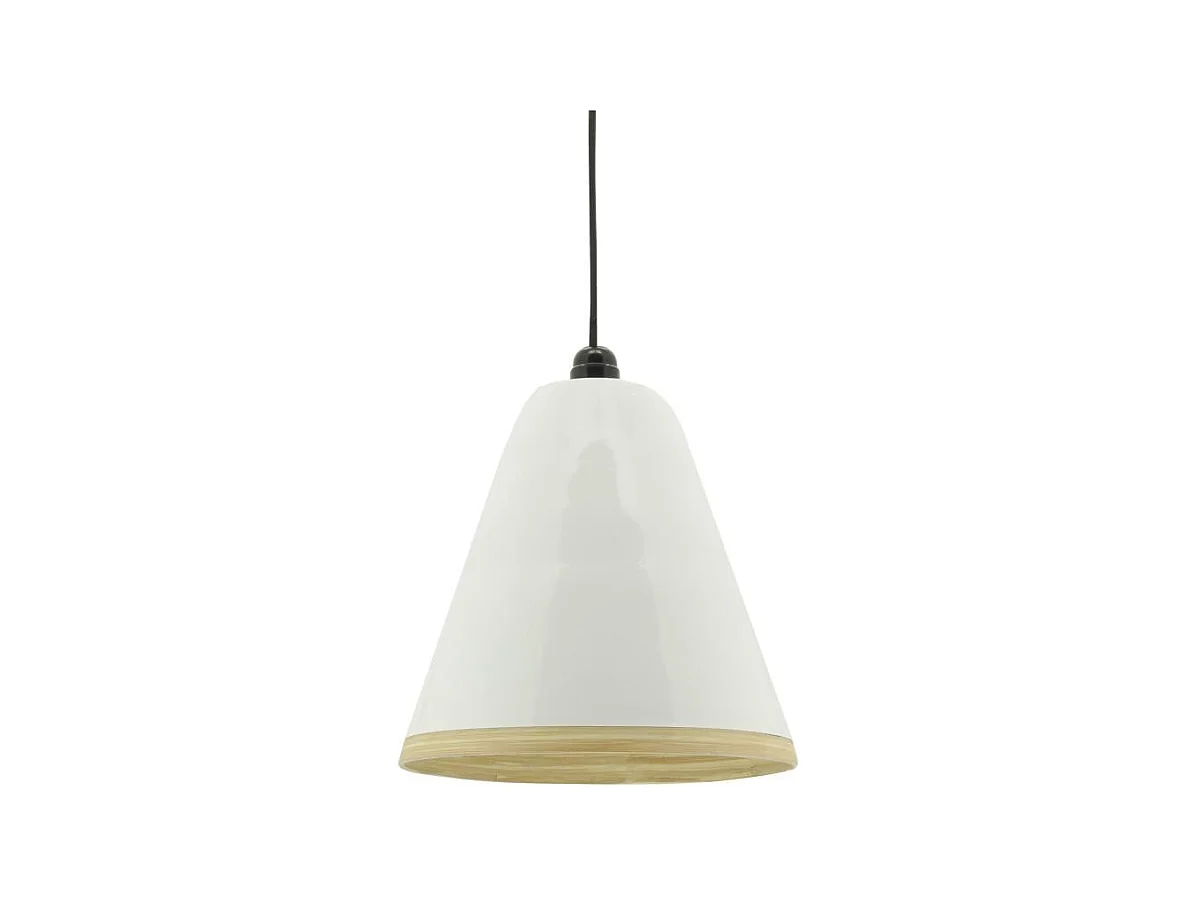 Abat-jour luminaire en bambou laqué