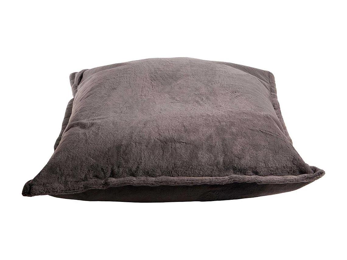 Maxi coussin imitation fourrure 110 x 130 cm Gris