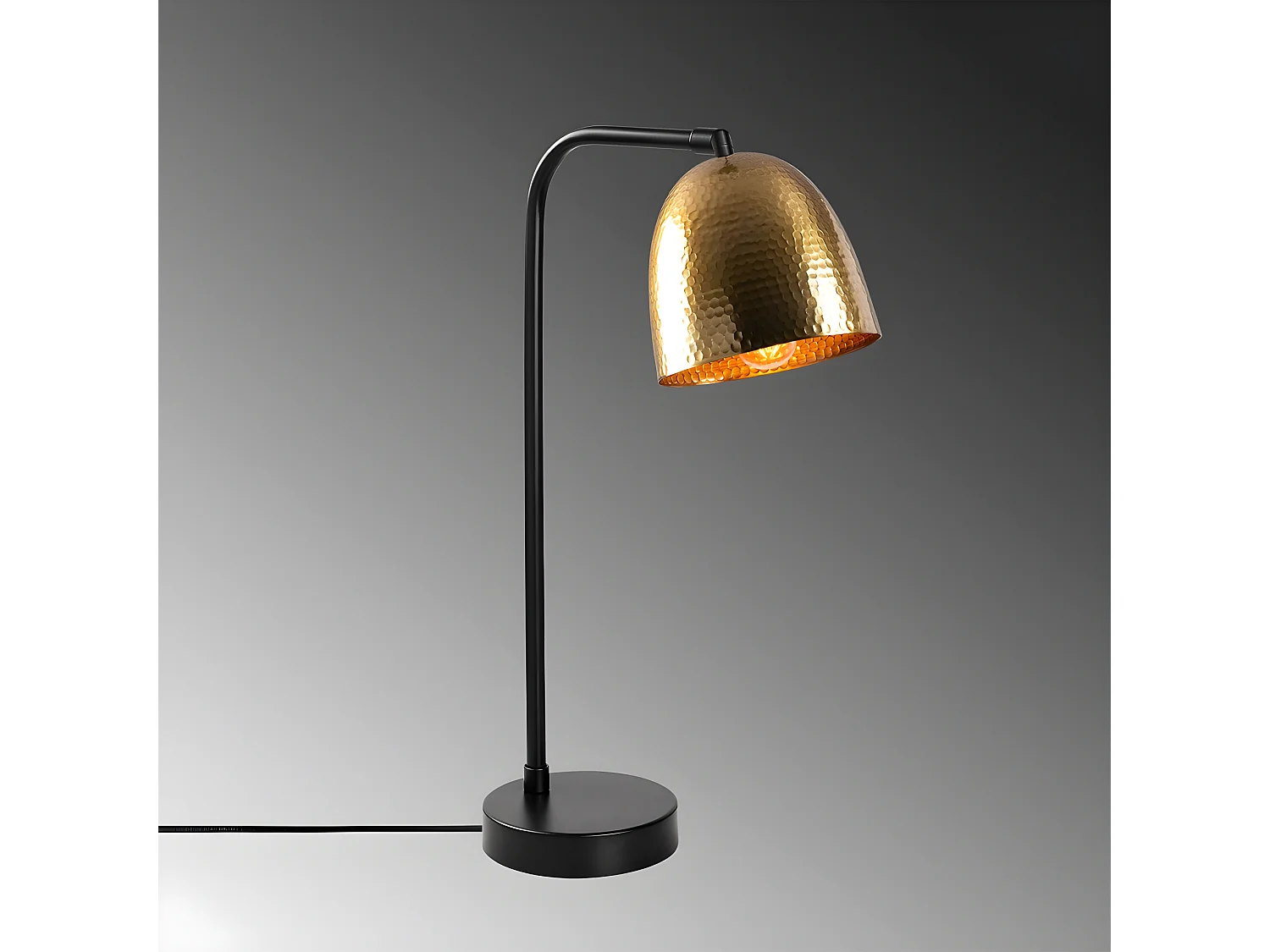 Lampe à poser Asney de style vintage avec abat-jour réglable en relief 1xE27 - Vintage