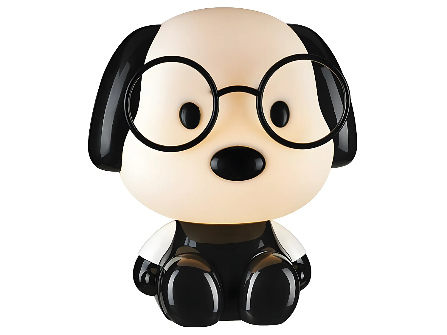 Lámpara de mesa infantil con forma de perro 1xE14 - Negro