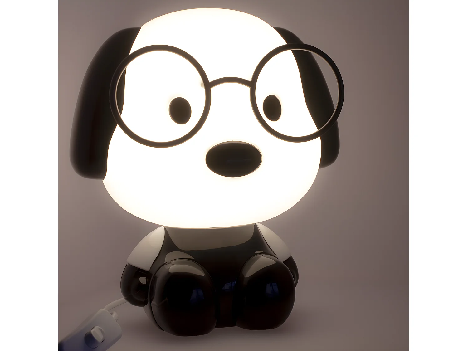 Hundeförmige Kindertischlampe 1xE14 - Schwarz