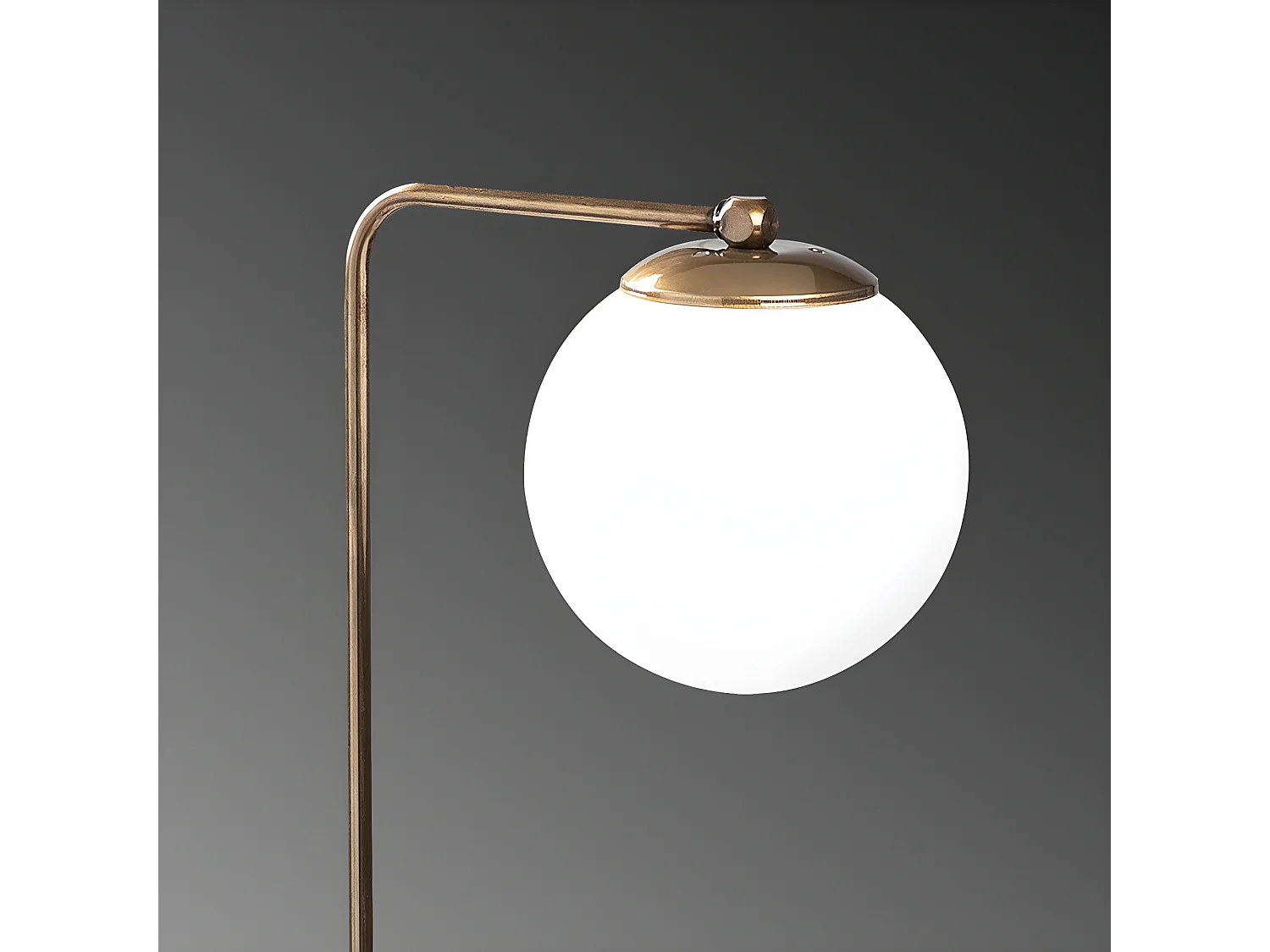Lampe à poser Marga de style nordique avec sphère en verre 1xE27 - Cuivre