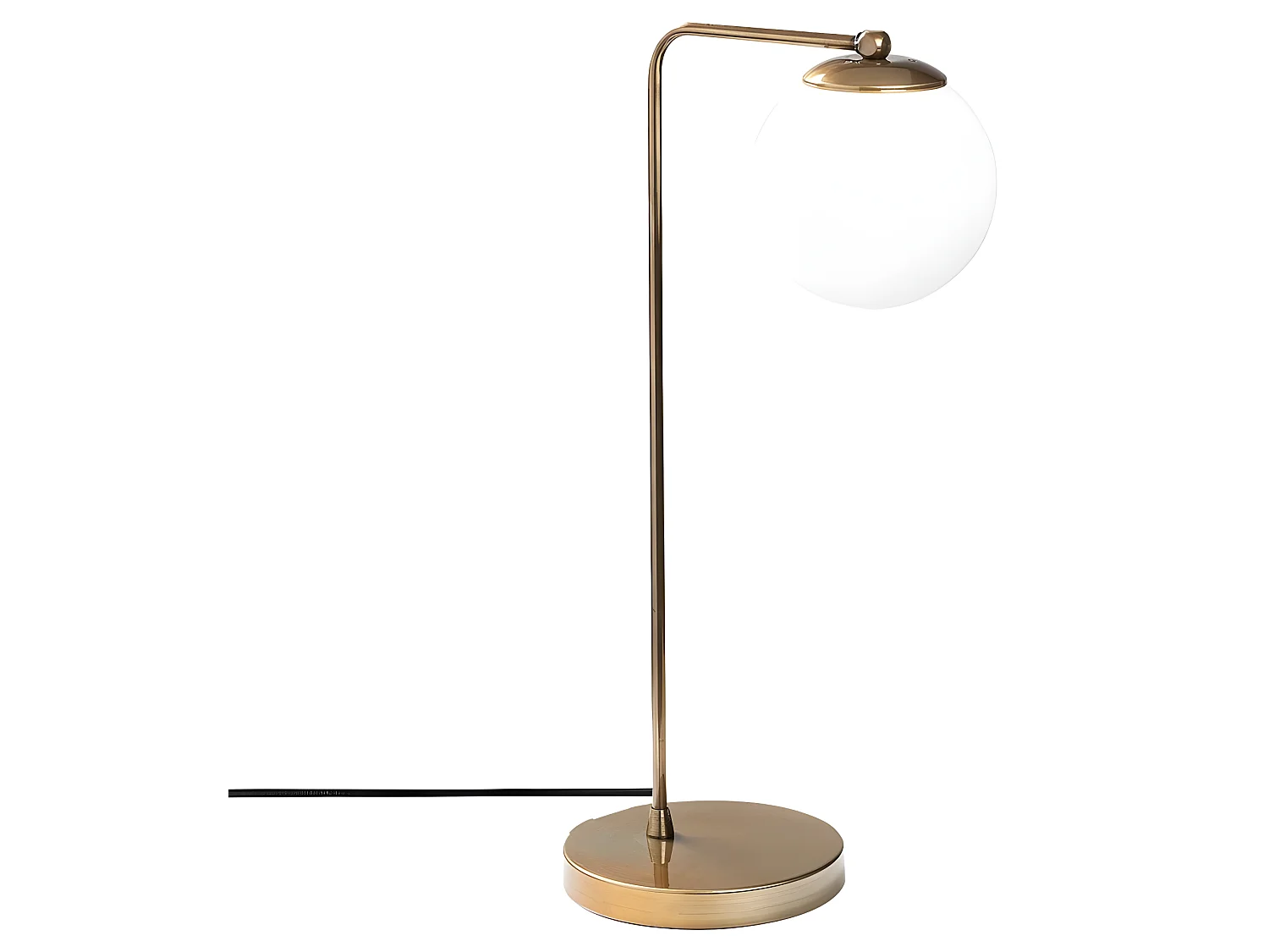 Lampe à poser Marga de style nordique avec sphère en verre 1xE27 - Cuivre