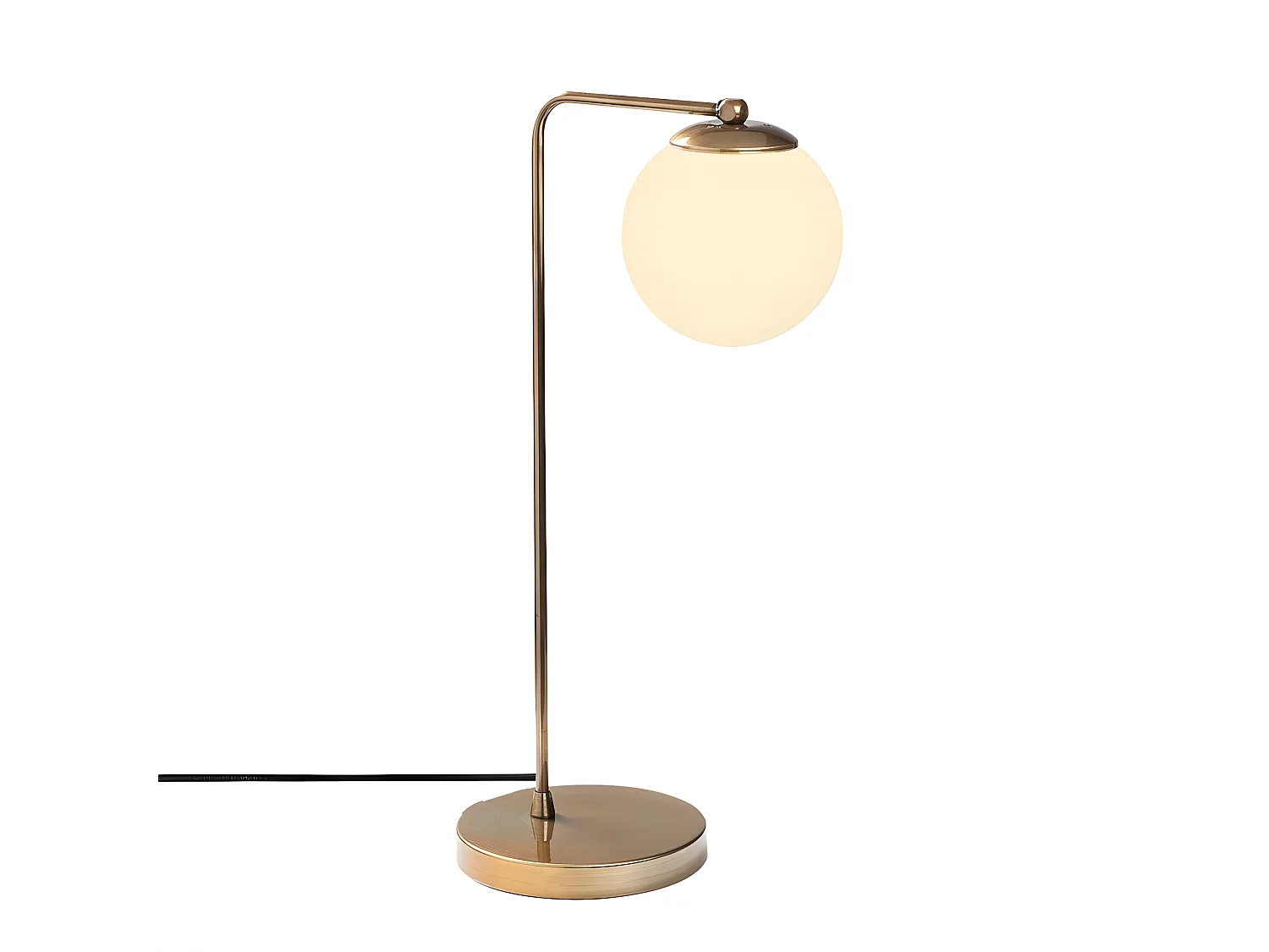 Lampe à poser Marga de style nordique avec sphère en verre 1xE27 - Cuivre