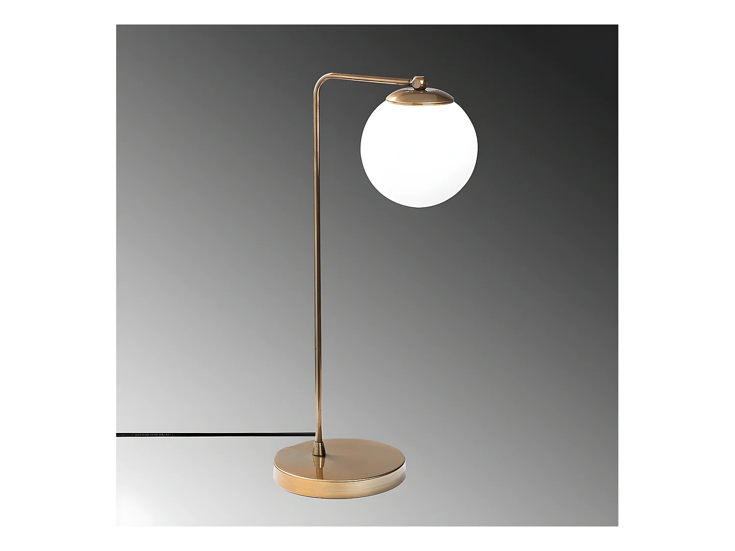 Marga Nordic style tafellamp met glazen bol 1xE27 - Koper