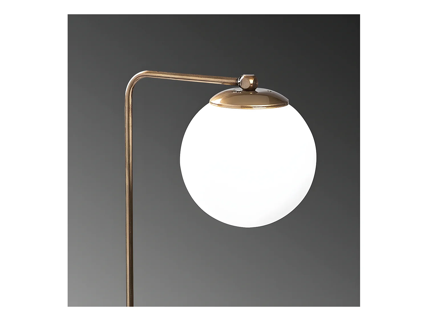 Marga Nordic style tafellamp met glazen bol 1xE27 - Koper