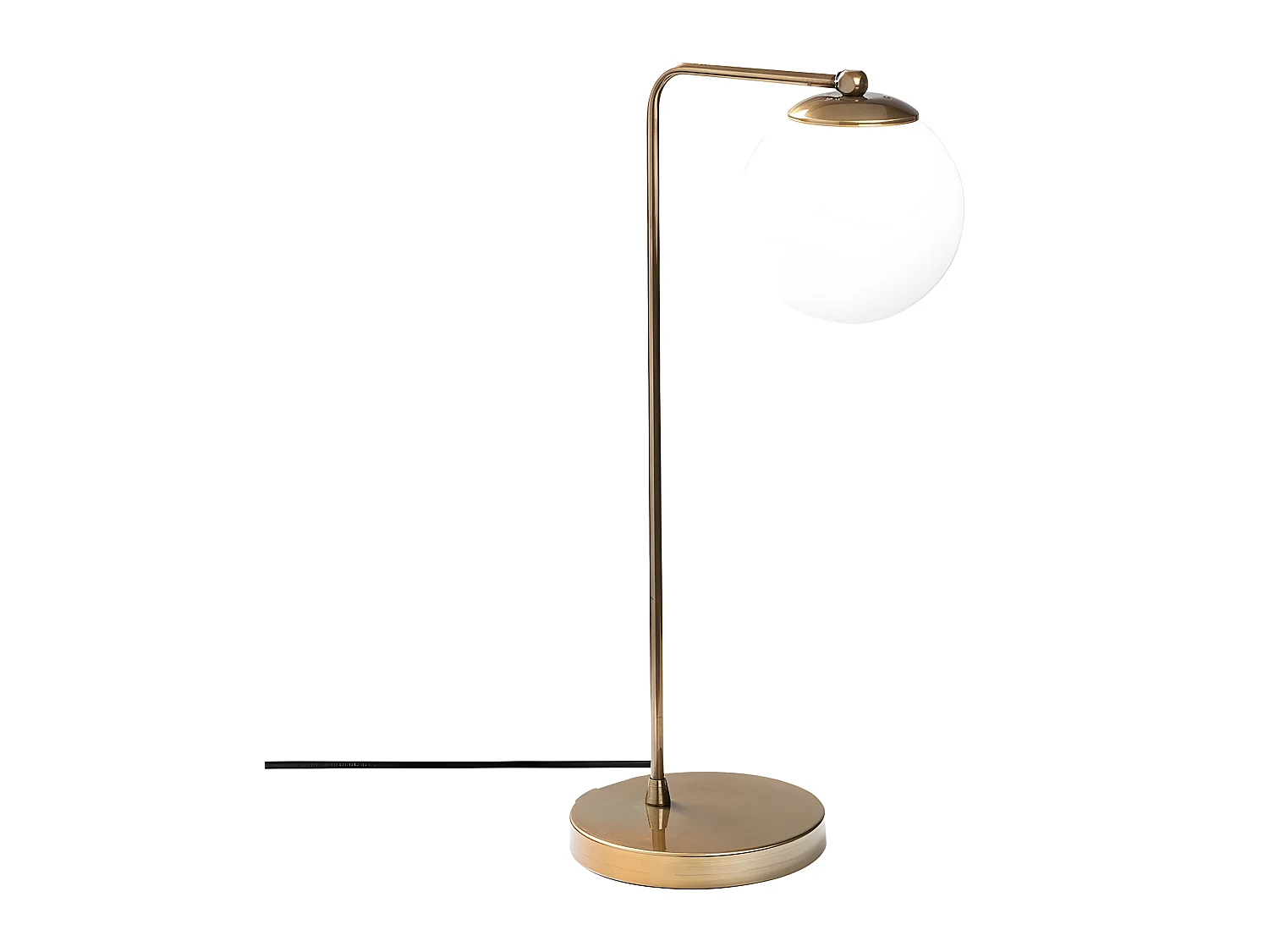 Marga Nordic style tafellamp met glazen bol 1xE27 - Koper