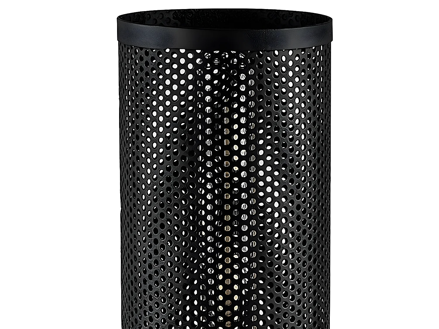 Lampe à poser Marismo avec socle en bois et abat-jour cylindrique 1xE27 - Noir et Bois