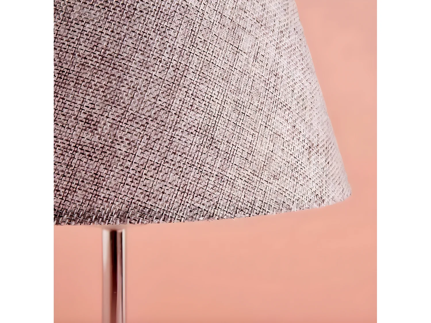 Lampe à poser Persale avec base en métal et abat-jour en tissu 1xE27 - Argent et Gris