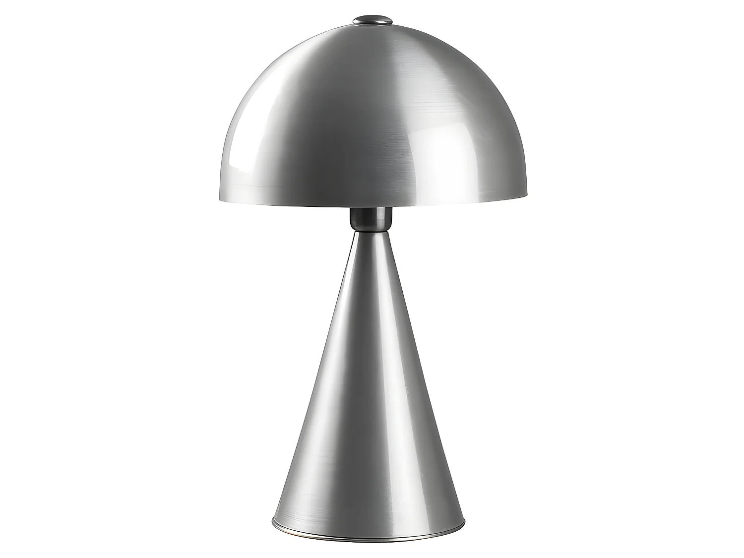 Candeeiro de mesa Momo com estrutura metálica e forma de cogumelo 1xE27 - Prata