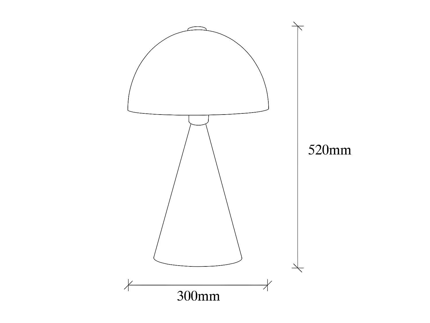 Candeeiro de mesa Momo com estrutura metálica e forma de cogumelo 1xE27 - Prata