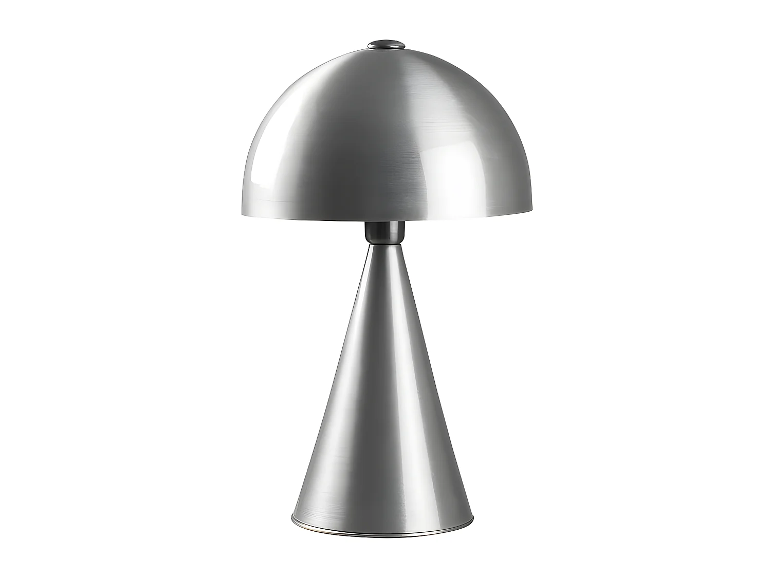 Tischleuchte Momo mit pilzförmiger Metallstruktur 1xE27 - Silber