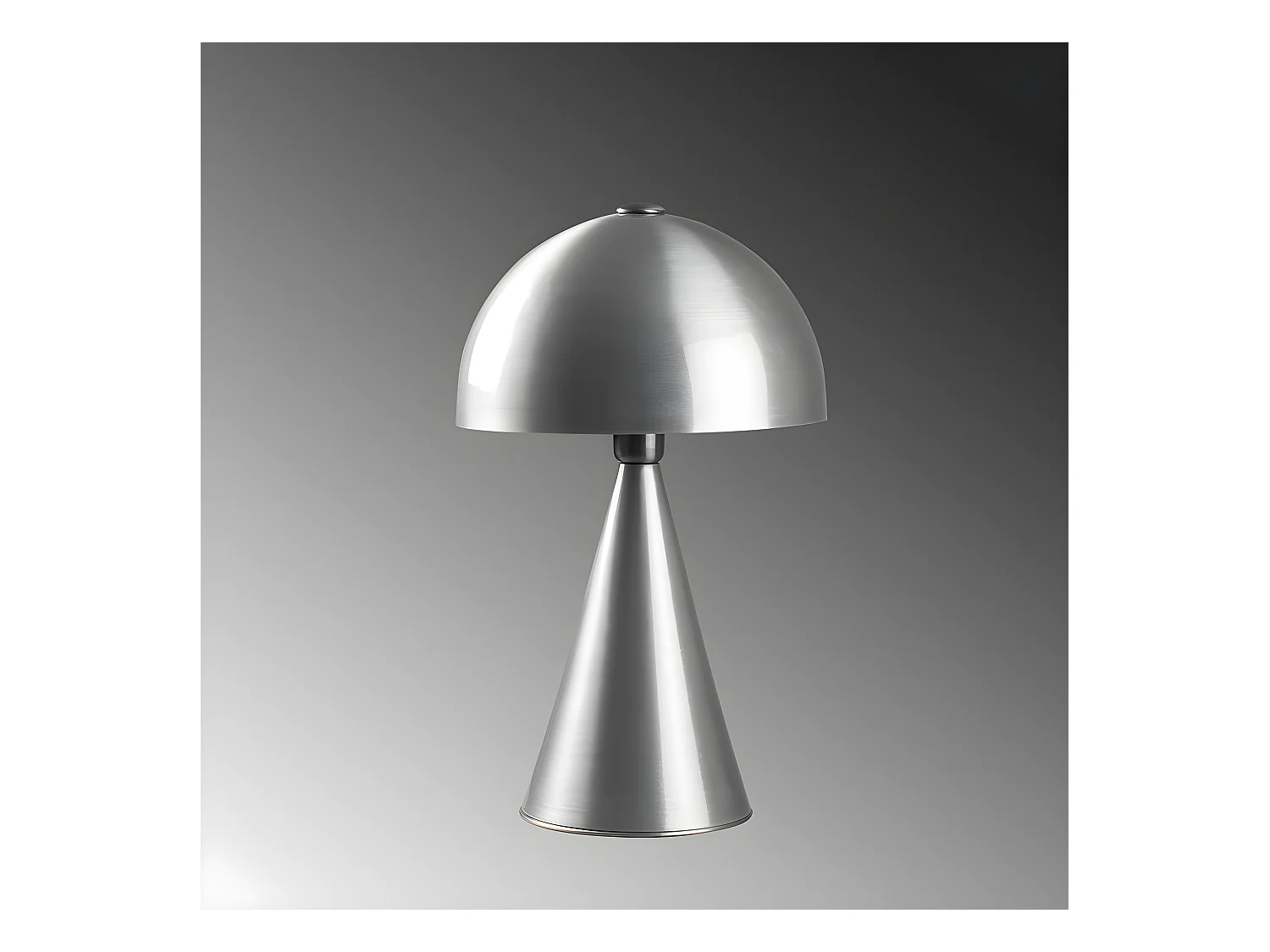 Tischleuchte Momo mit pilzförmiger Metallstruktur 1xE27 - Silber