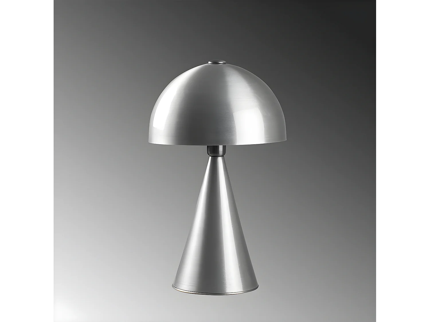 Lampada da tavolo Momo con struttura in metallo a forma di fungo 1xE27 - Argento