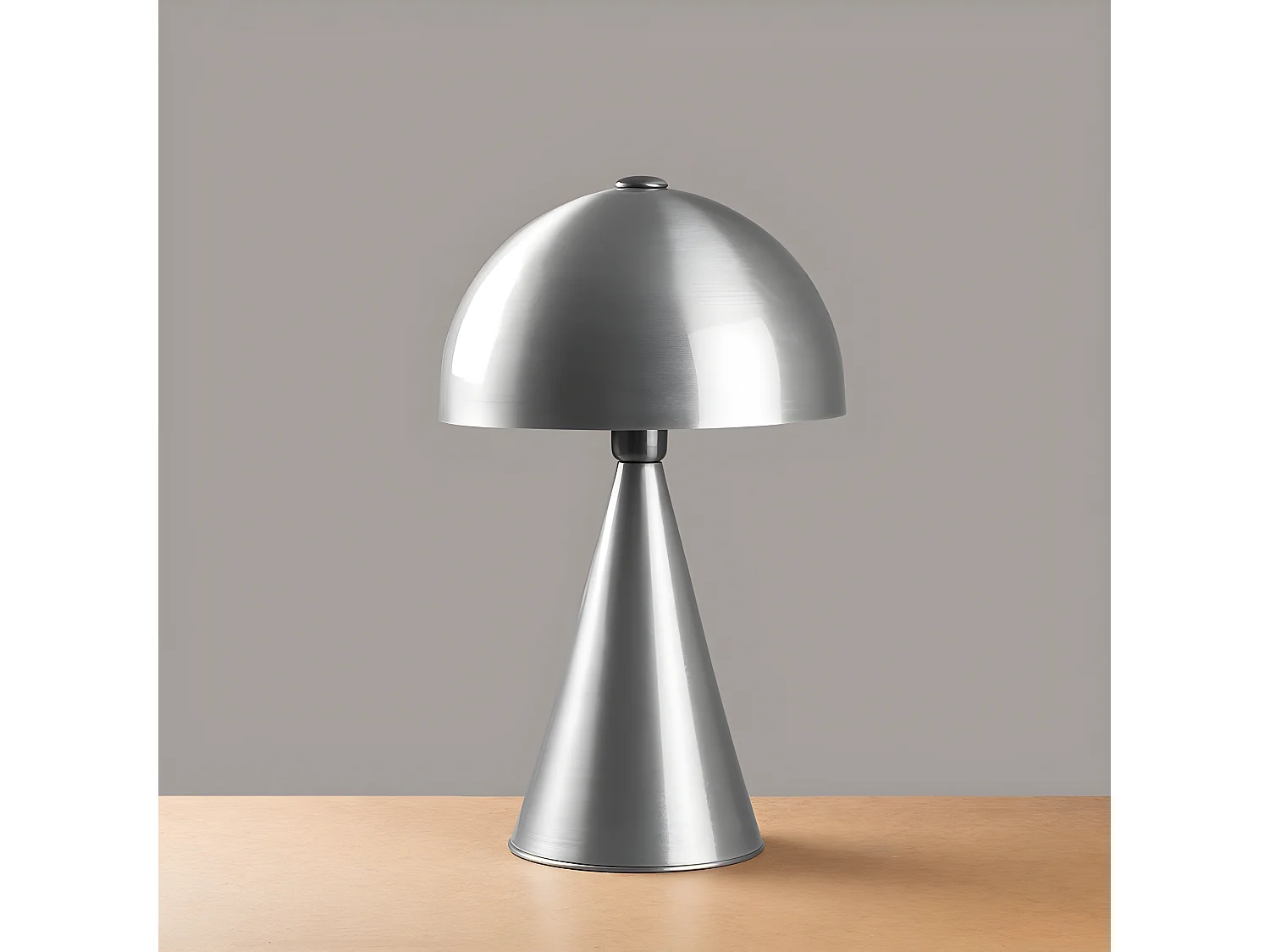 Lampada da tavolo Momo con struttura in metallo a forma di fungo 1xE27 - Argento