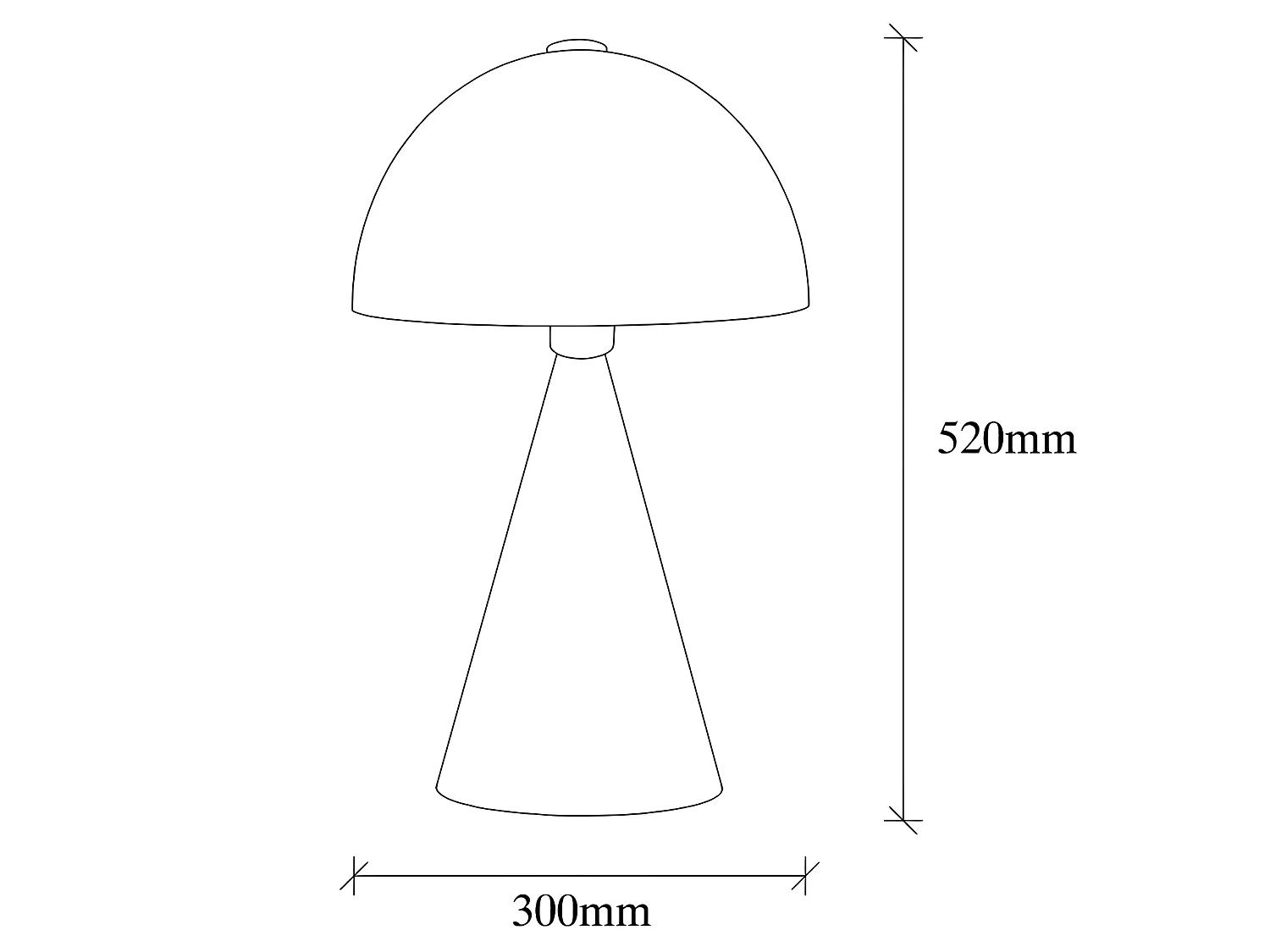 Lampada da tavolo Momo con struttura in metallo a forma di fungo 1xE27 - Argento