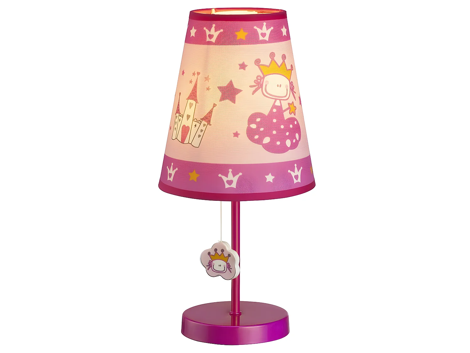 Kinder tafellamp met prinsessentekeningen 1xE14 - Roze