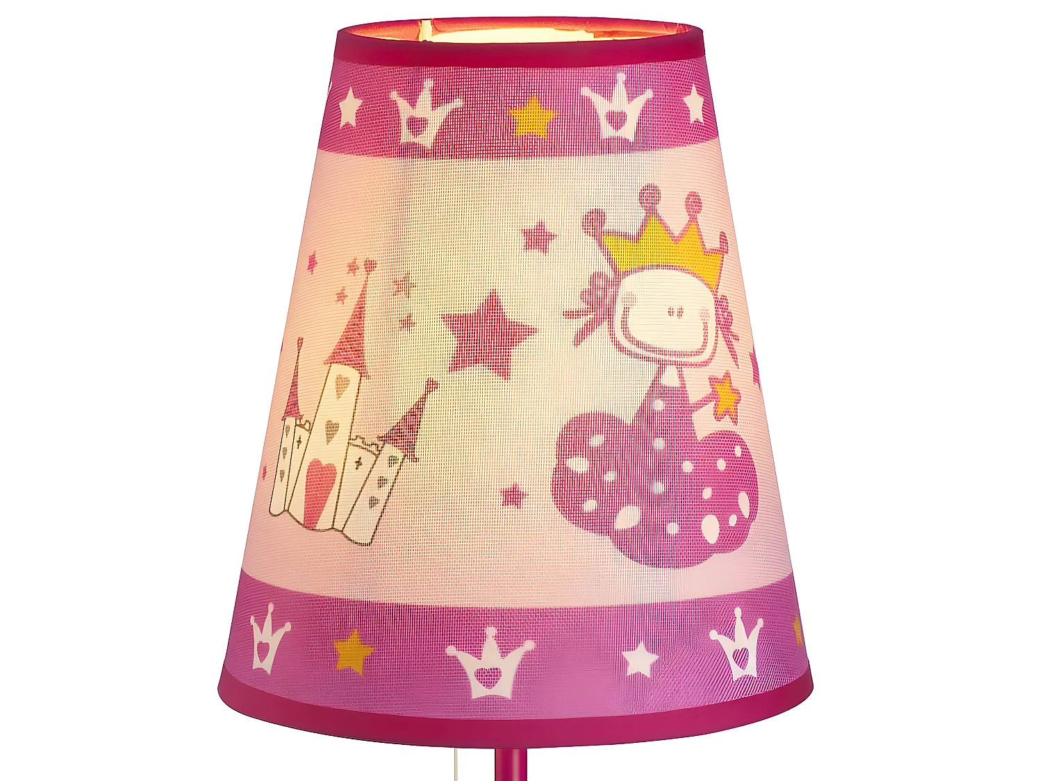 Lampe à poser enfant dessins de princesse 1xE14 - Rose