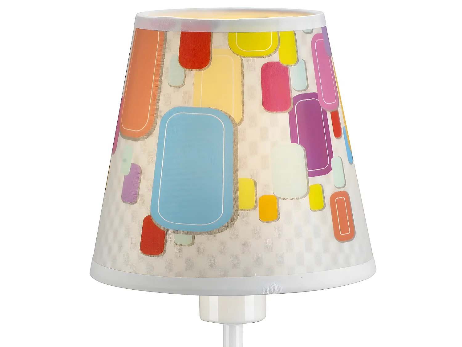 Lampada da tavolo per bambini Candy dal design rettangolare 1xE14 - Multicolor