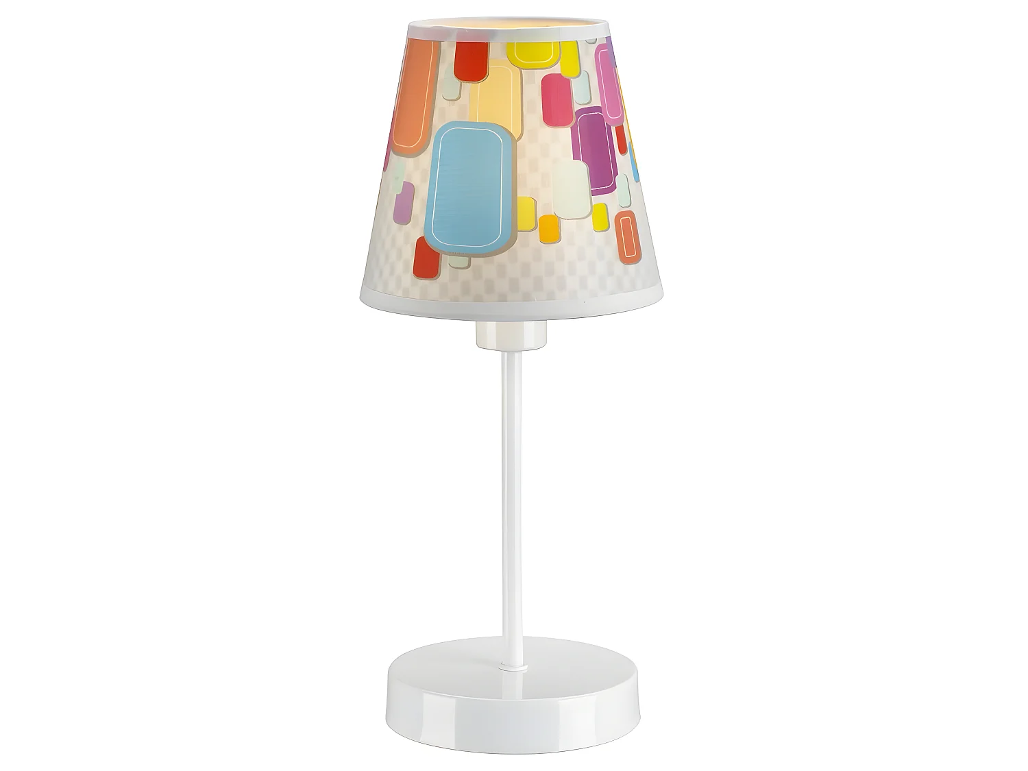 Candeeiro de mesa infantil Doces com design retangular 1xE14 - Multicolor