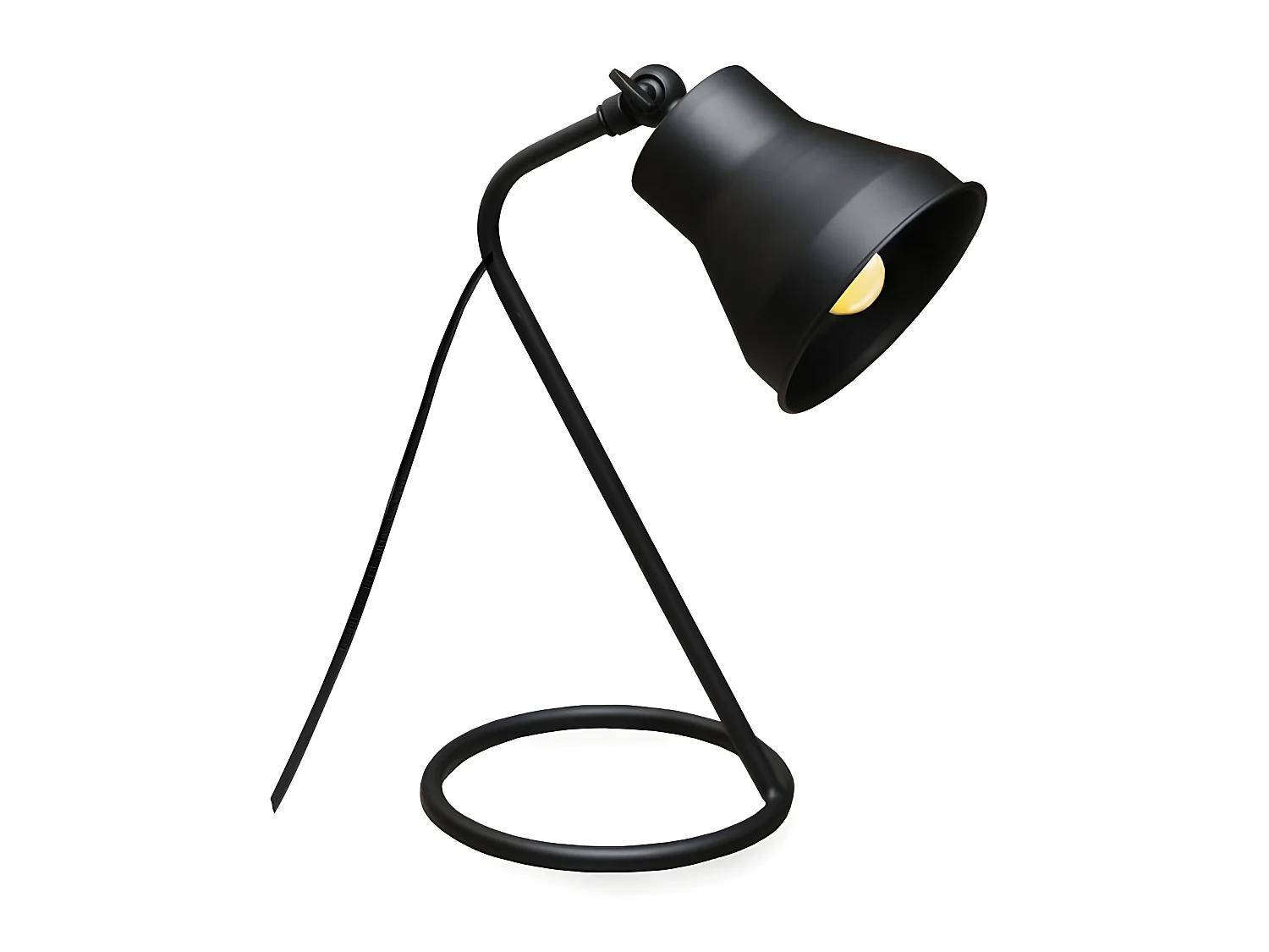 Schreibtischlampe Renefi mit verstellbarem Metallschirm 1xE14 – Schwarz