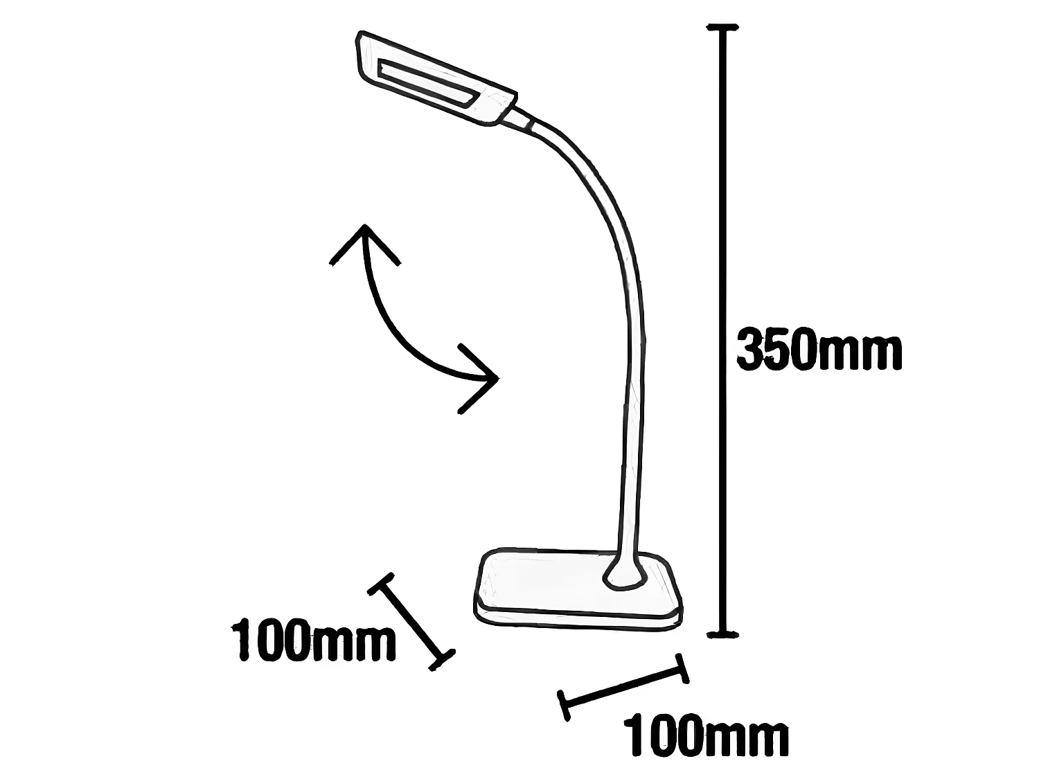 Schreibtischlampe Amidala LED 3W 5000K 200lm mit flexibler Struktur - Gelb