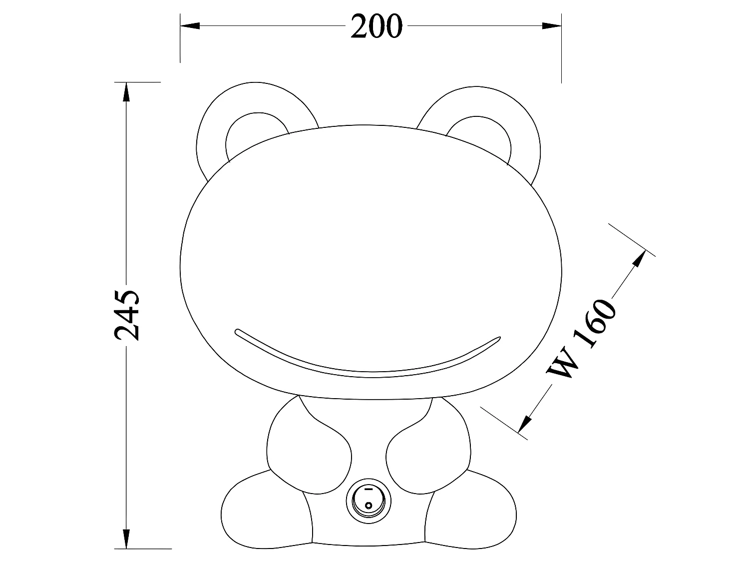 Lámpara de mesa infantil con forma de rana 1xE14 -Rosa