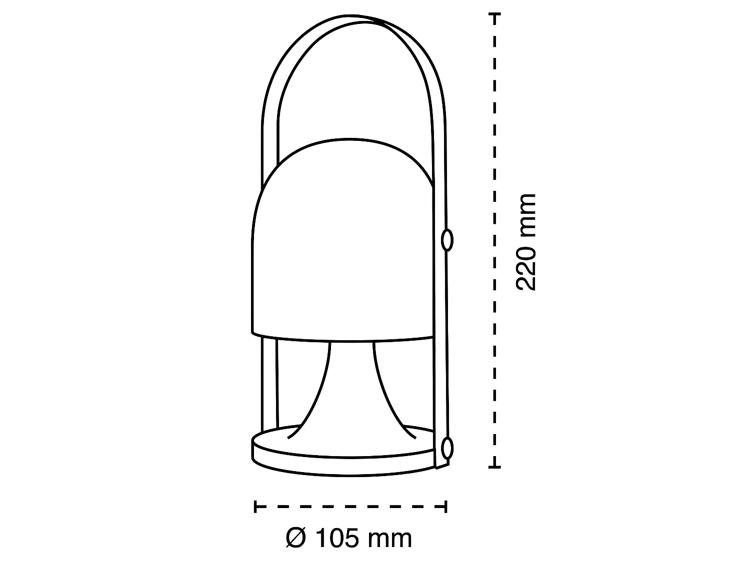 Lámpara de mesa portátil LED Laberis 2,5W 120lm 3000K con forma de de seta - Azul