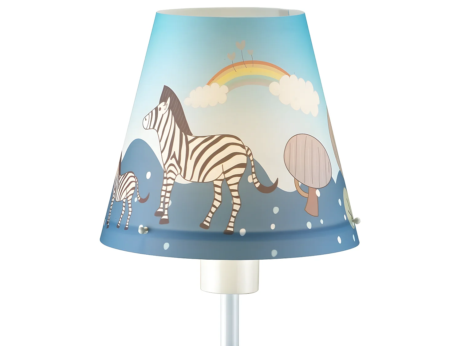 Lampada da tavolo per bambini con design zebrato 1xE14 - Blu