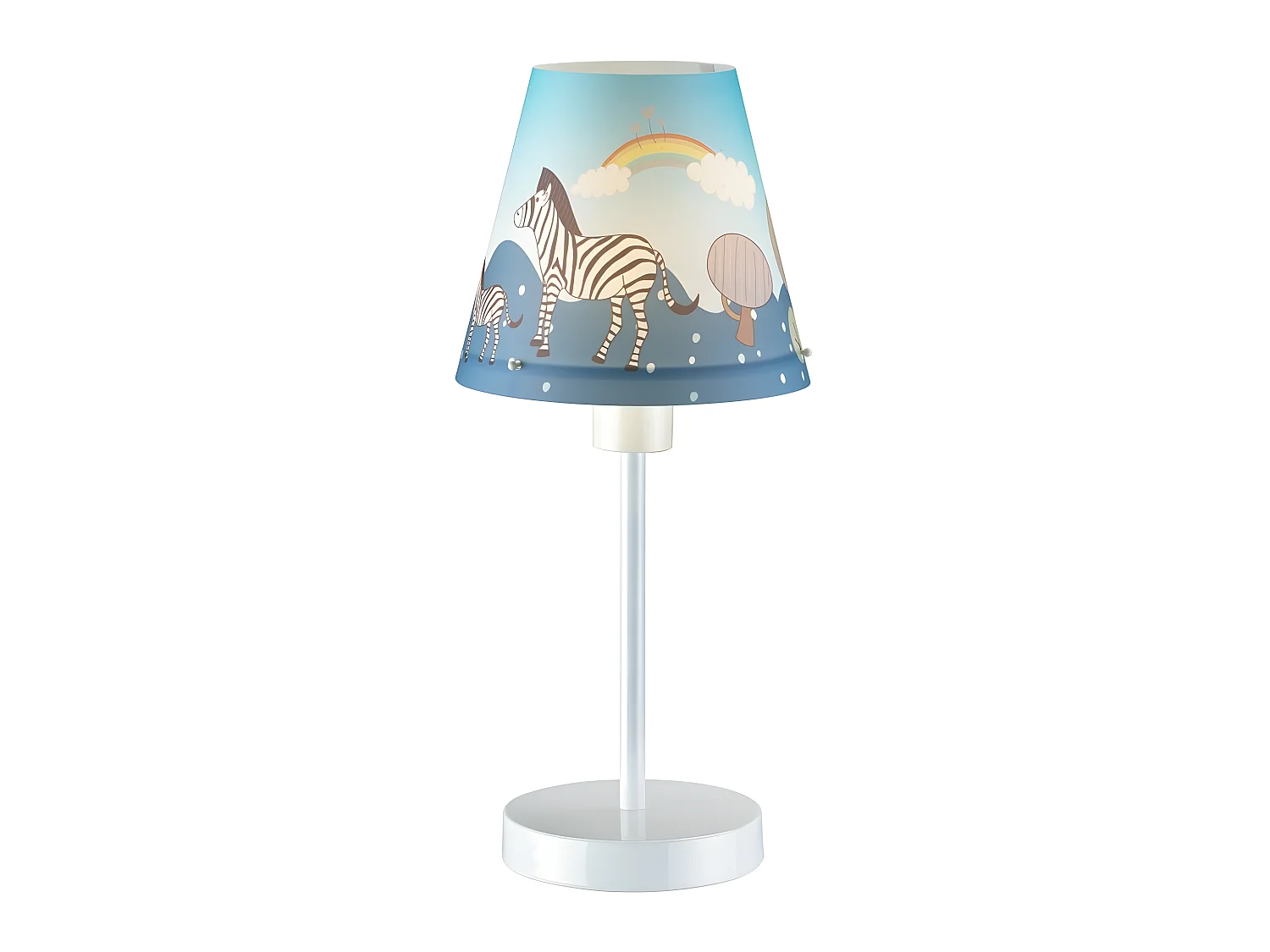 Kindertafellamp met zebra design 1xE14 - Blauw