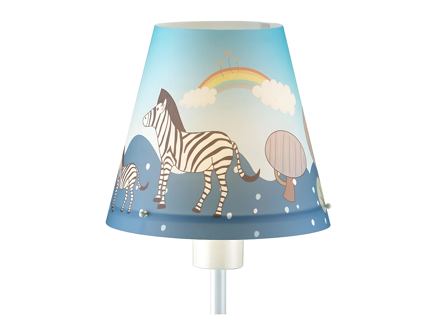Kindertafellamp met zebra design 1xE14 - Blauw