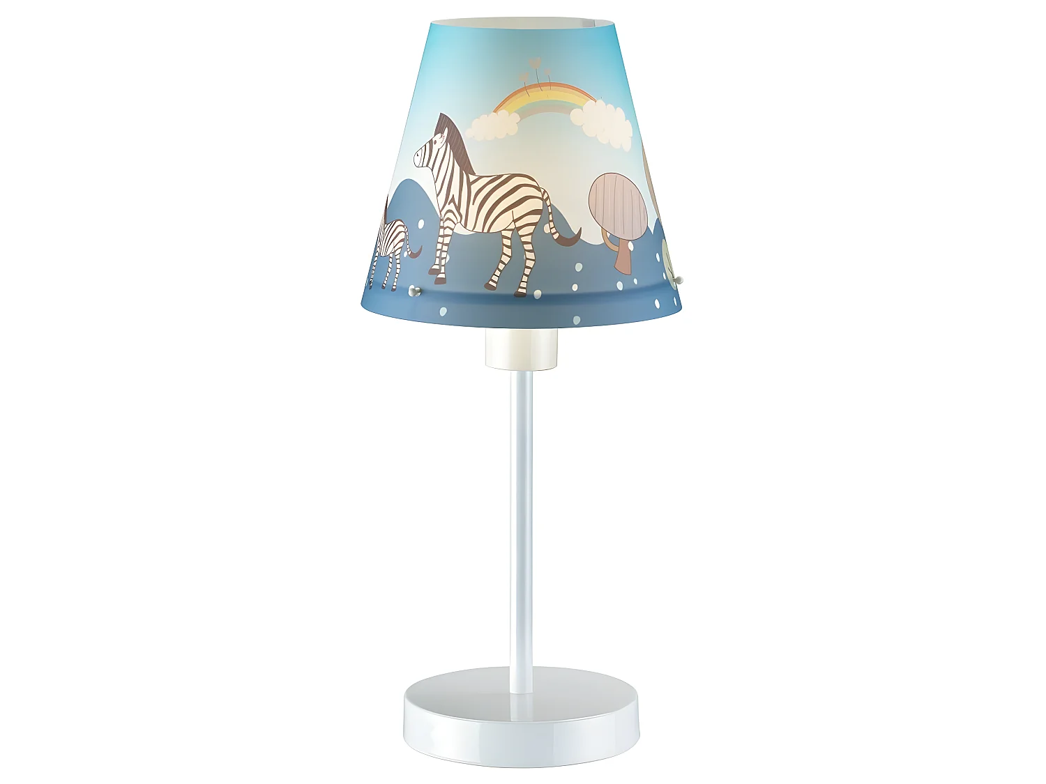 Kindertafellamp met zebra design 1xE14 - Blauw