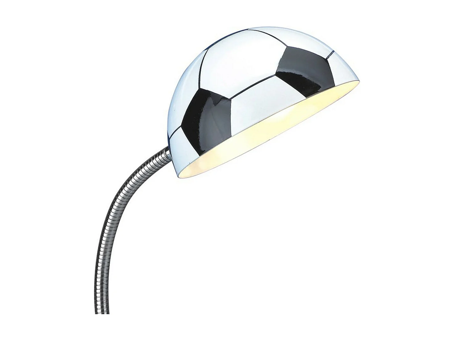 Flexo infantil de balón de fútbol con estructura orientable 1xE14 - Blanco y Negro