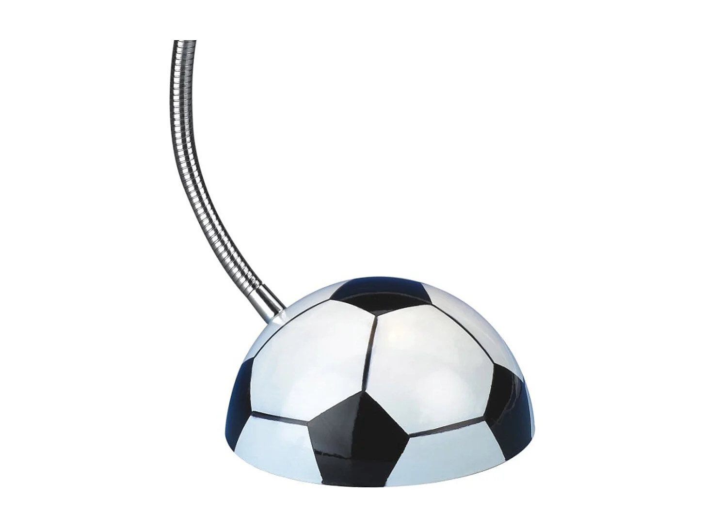 Flexo infantil de balón de fútbol con estructura orientable 1xE14 - Blanco y Negro
