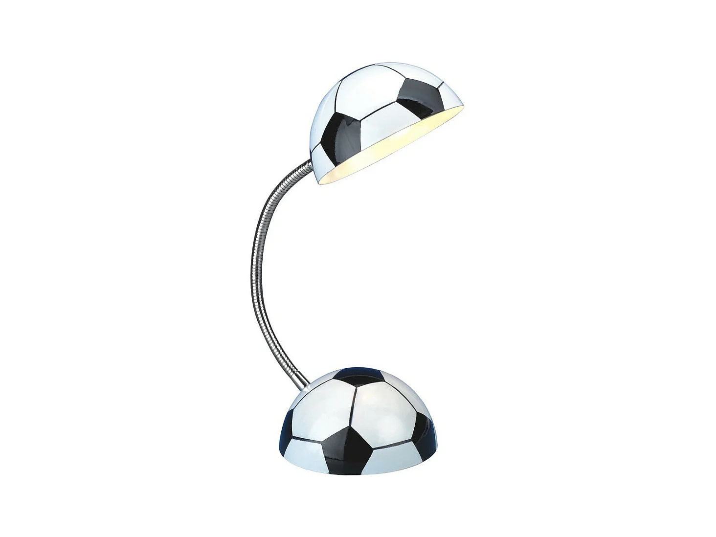 Lampe de bureau ballon de foot pour enfant à structure orientable 1xE14 - Noir et Blanc