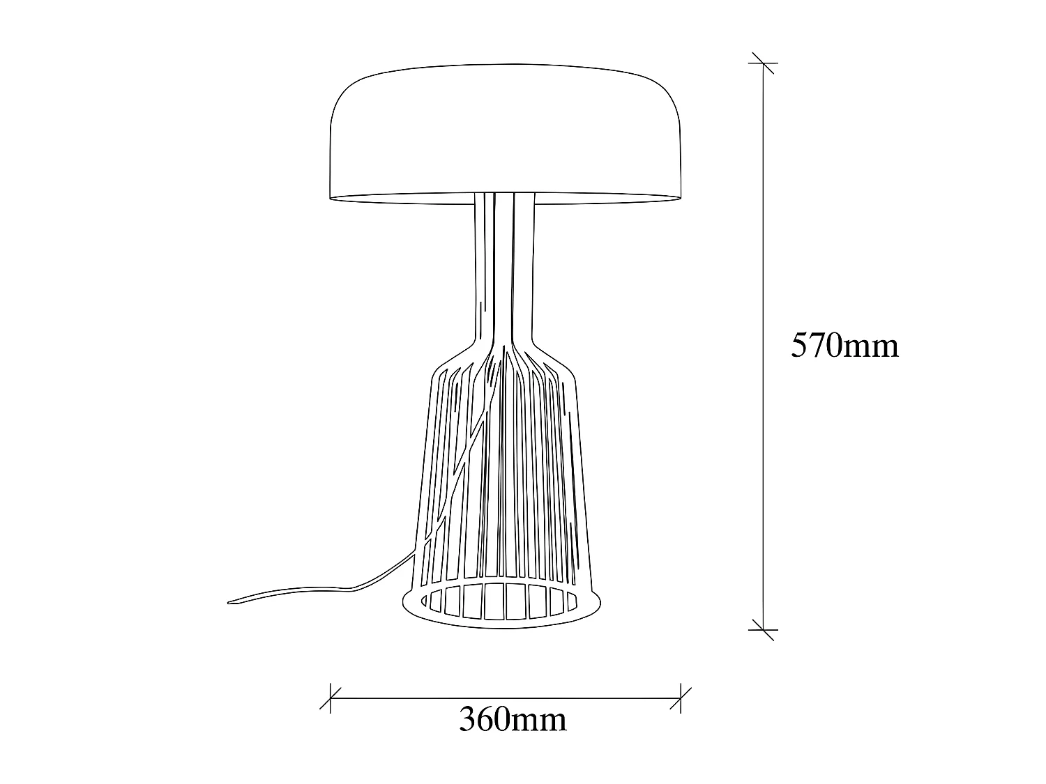 Designer-Tischleuchte Cabiria mit Metallstruktur 2xE27 – Schwarz und Gold