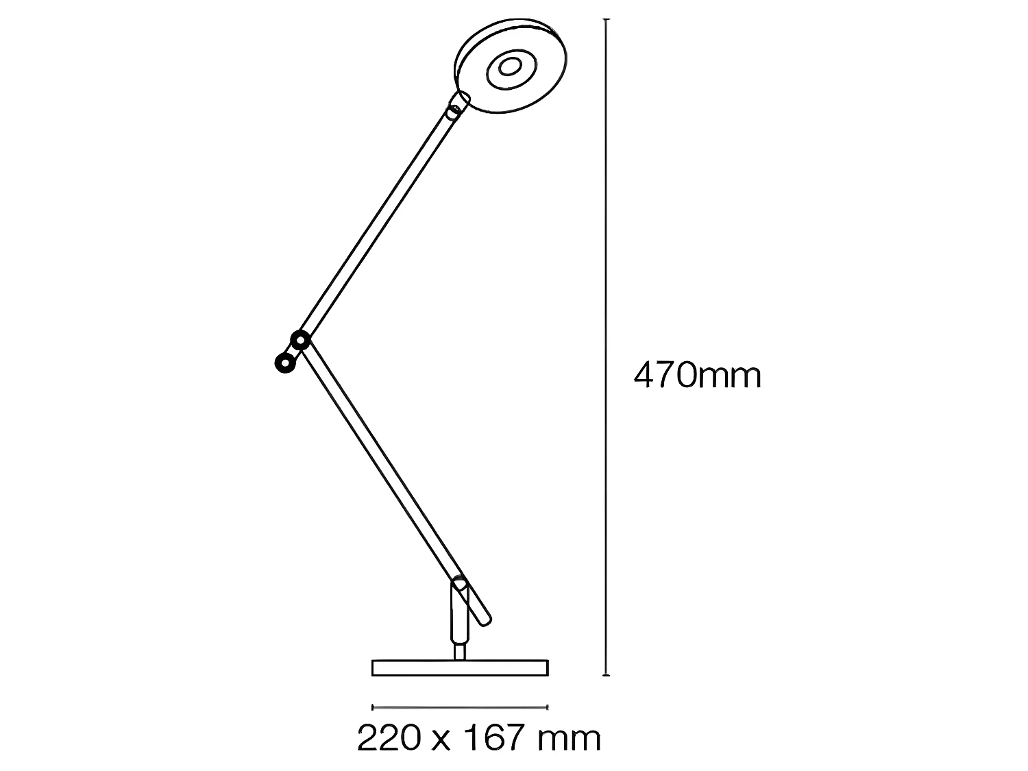 Litrobo 6W 540lm 4000K verstelbare LED flexo met ronde of klemvormige voet - Zwart