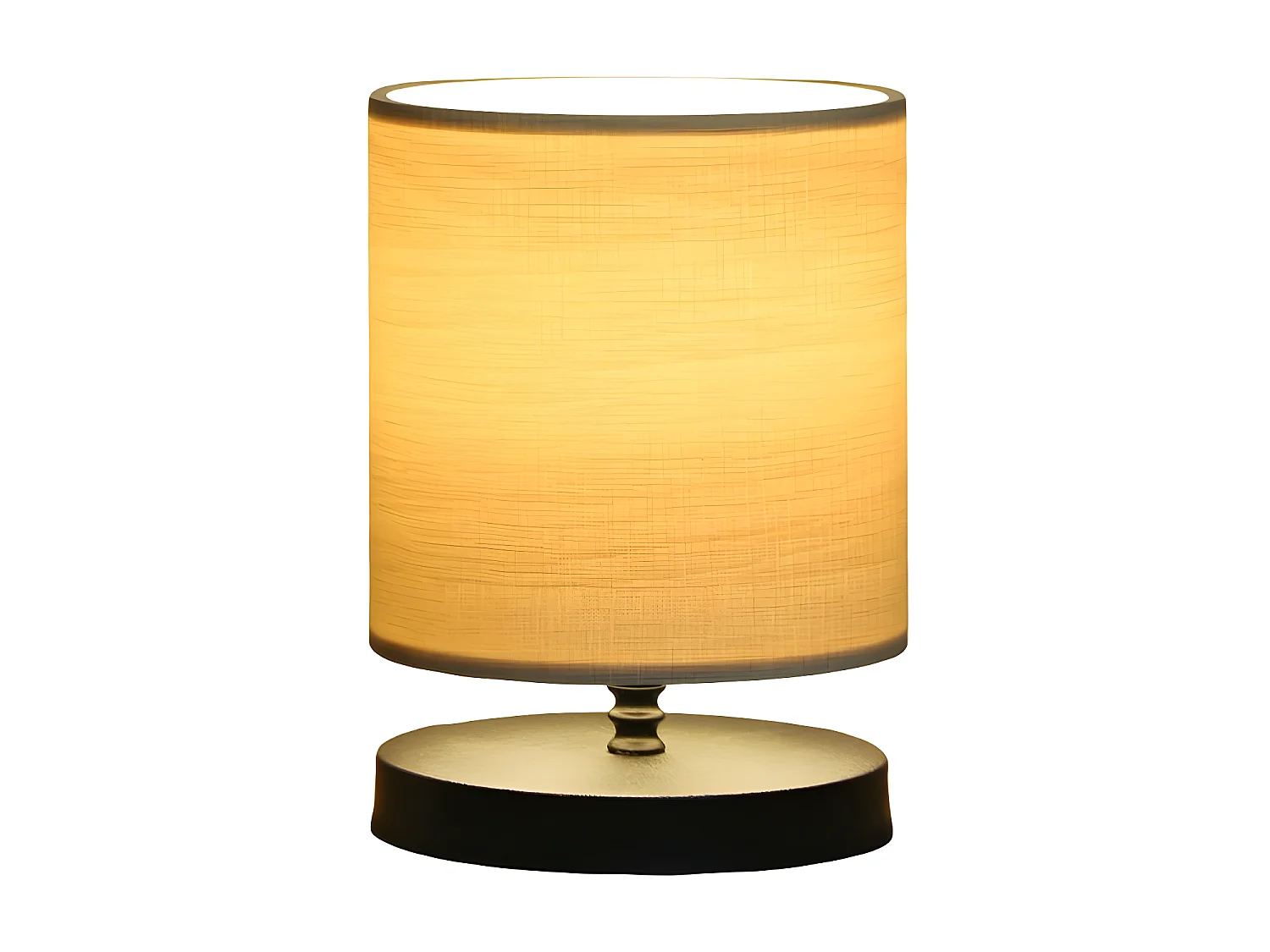 Lampe à poser Sibera avec pied en plastique et abat-jour en PVC 1xE14 - Beige