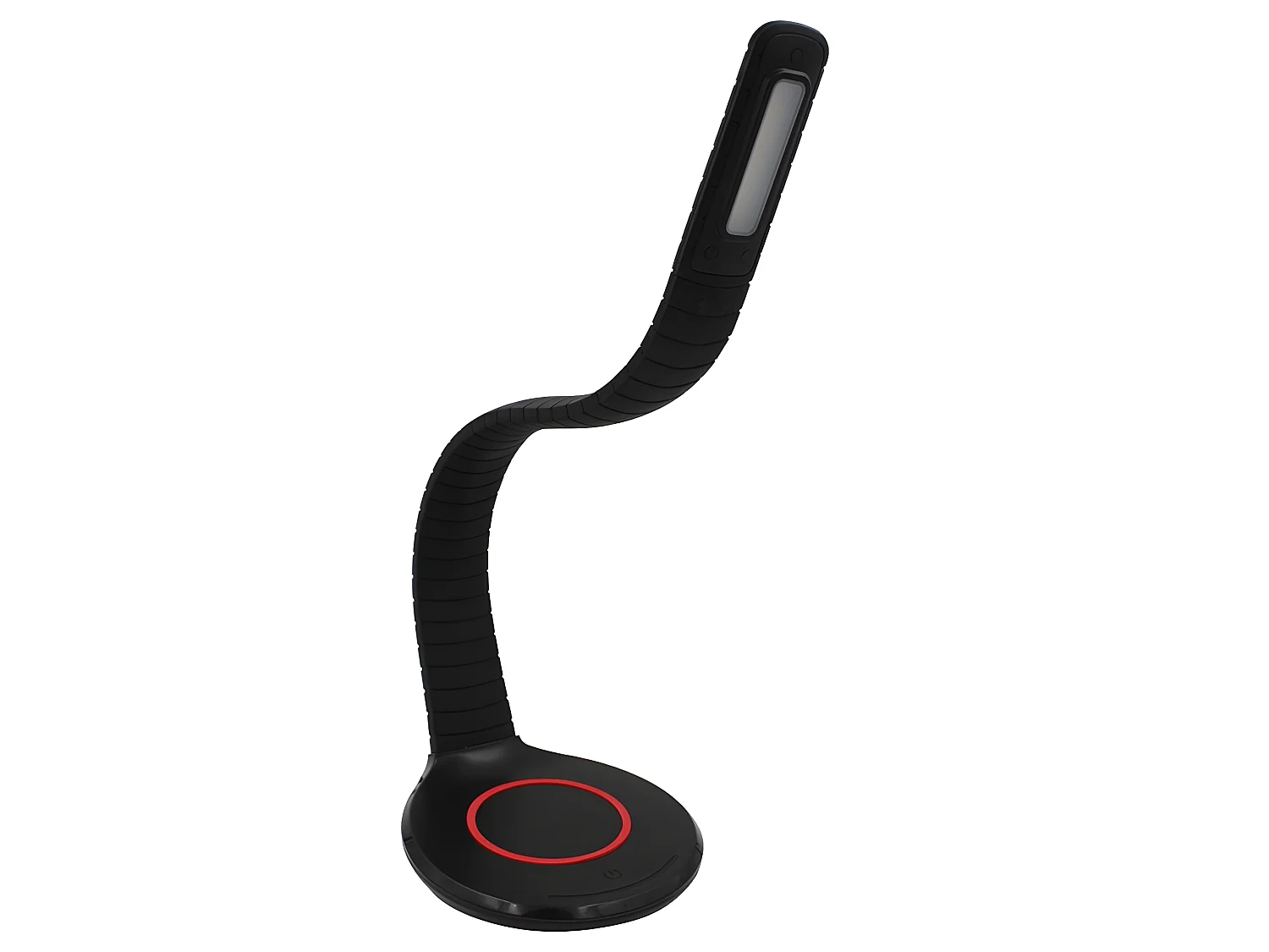 Flexo LED Vader 5W 500lm CCT Regulable con estructura flexible de silicona - Negro y Rojo