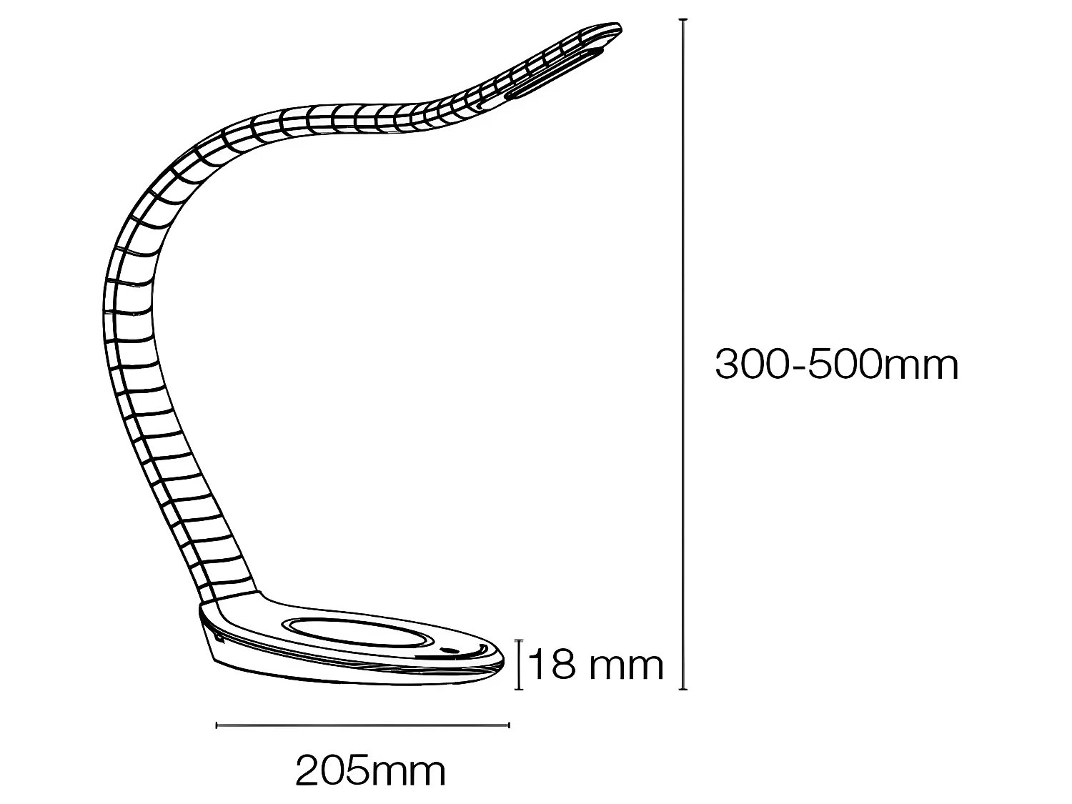 Vader 5W 500lm CCT LED Flexo Dimbaar met flexibele siliconen structuur - Zwart en Rood