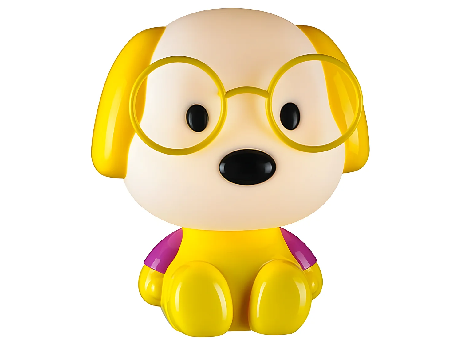 Lampe à poser enfant en forme de chien 1xE14 - Jaune