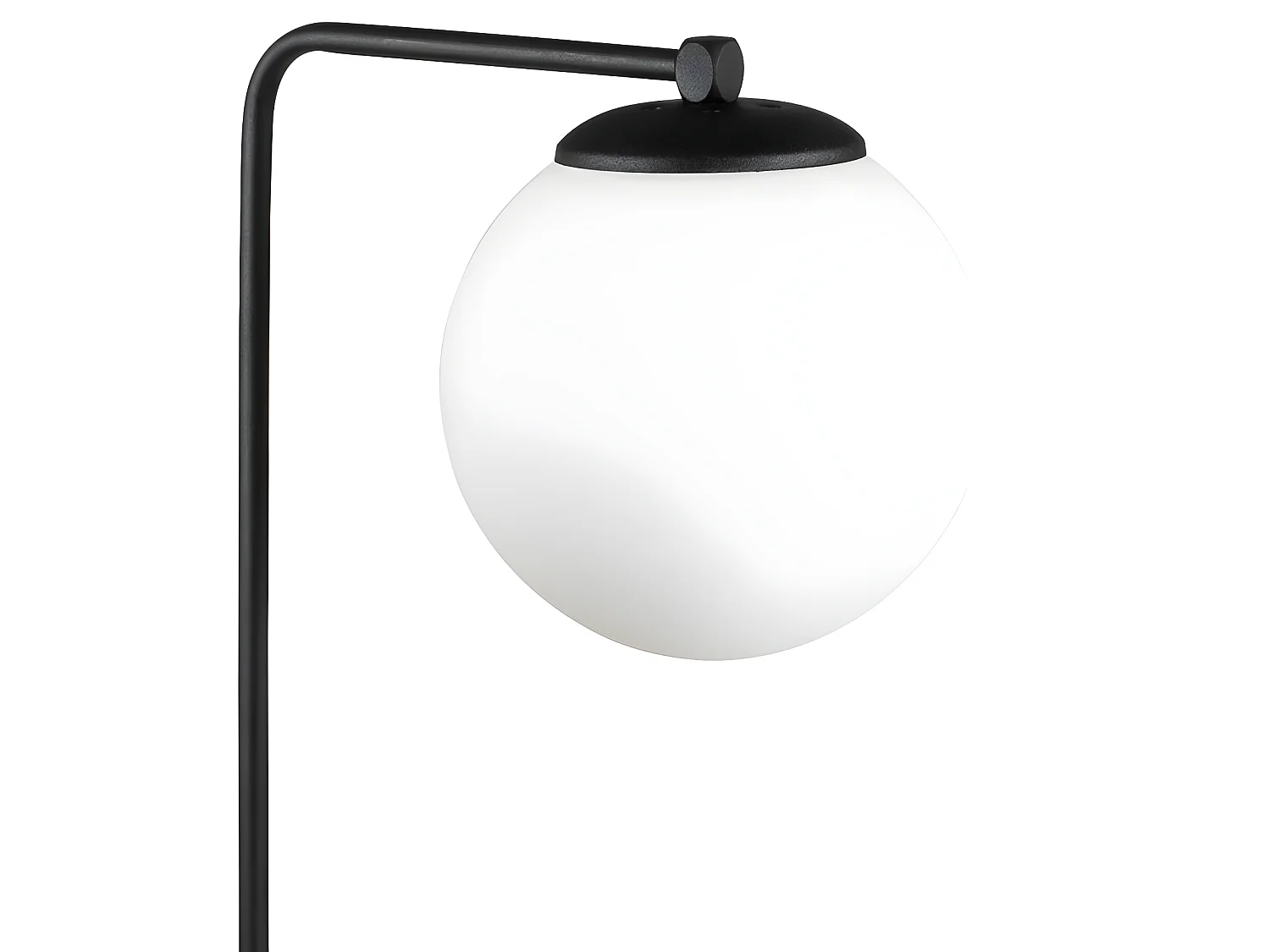 Lampe à poser Marga de style nordique avec sphère en verre 1xE27 - Noir
