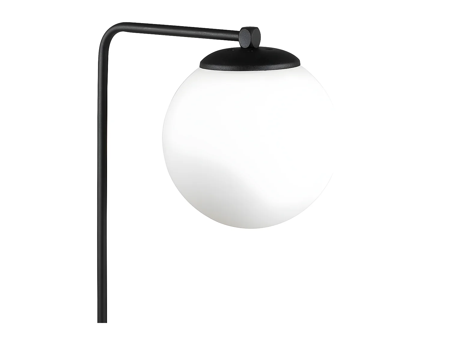 Lampe à poser Marga de style nordique avec sphère en verre 1xE27 - Noir
