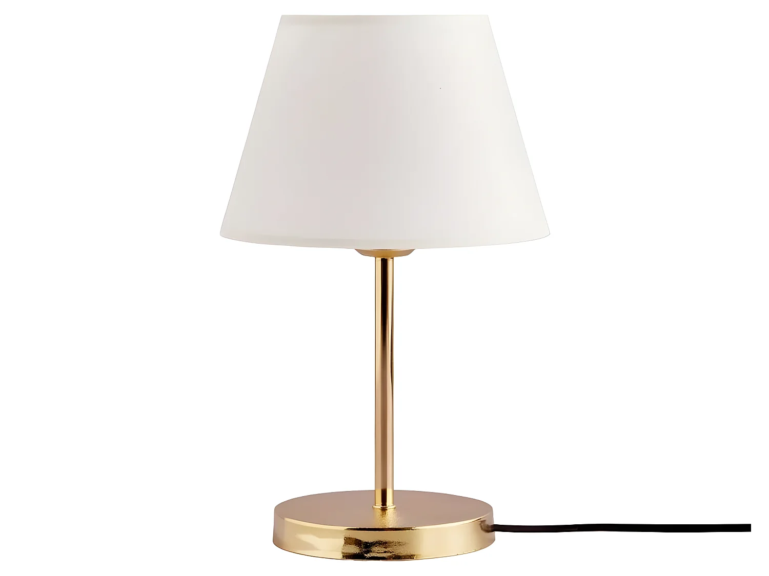 Lampe à poser Persale avec base en métal et abat-jour en tissu 1xE27 - Or et Blanc
