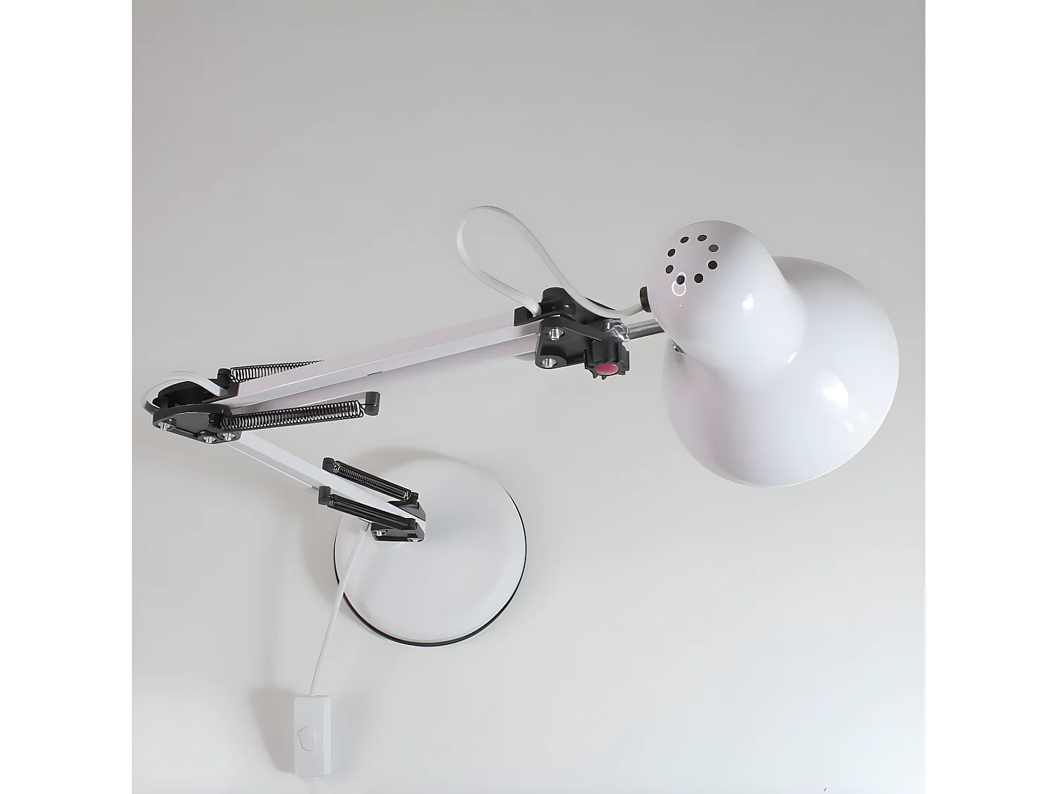 Lampe de bureau articulée Avati avec structure en métal 1xE27 - Blanc